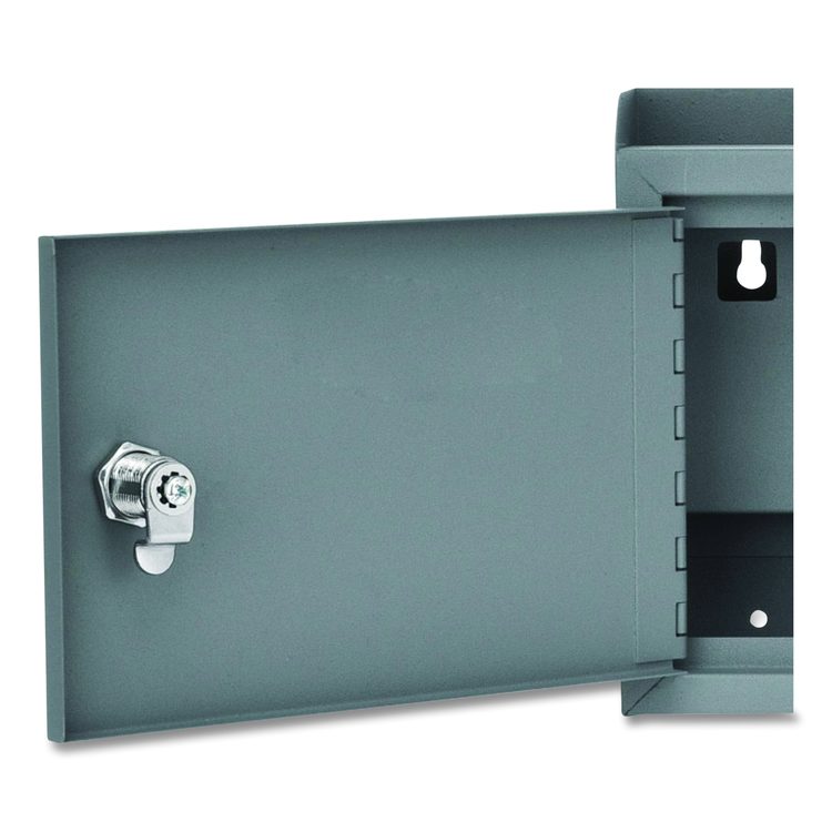 Medium Size Steel Multi-Purpose Secure Drop Box, 9.8 x 3.4 x 7.5, Gray