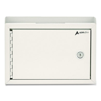 Medium Size Steel Multi-Purpose Secure Drop Box, 9.8 x 3.4 x 7.5, White