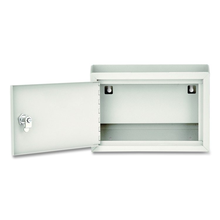 Medium Size Steel Multi-Purpose Secure Drop Box, 9.8 x 3.4 x 7.5, White