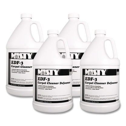 EDF-3 Carpet Cleaner Defoamer, Unscented, 1 gal Bottle, 4/Carton