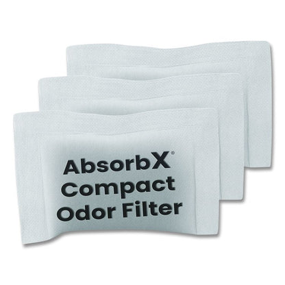 AbsorbX Compact Odor Filter, 0.03 lbs Bag, Unscented, 3/Pack