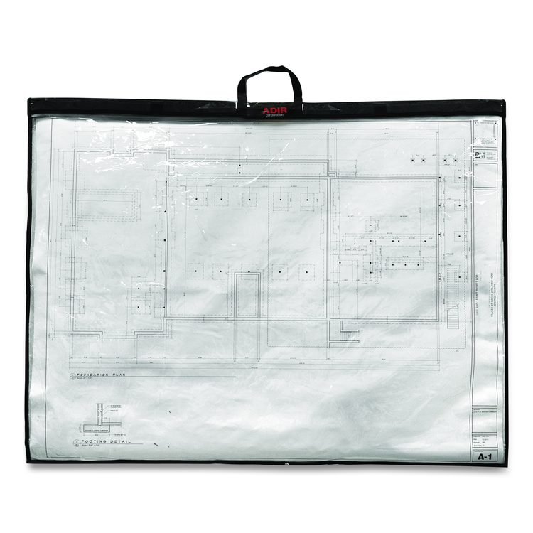 Large Document Protection Blueprint Plan Holder, Holds ARCH D (24" x 36"), Clear
