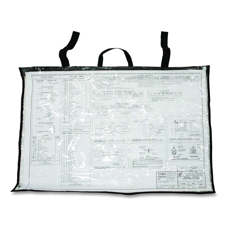 Large Document Protection Blueprint Plan Holder, Holds ARCH D (24" x 36"), Clear