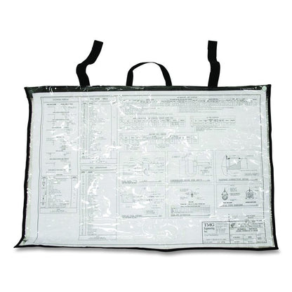 Large Document Protection Blueprint Plan Holder, Holds ARCH D (24" x 36"), Clear