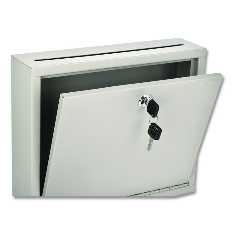 Large Size Steel Multi-Purpose Secure Drop Box, 12 x 3 x 10, Beige