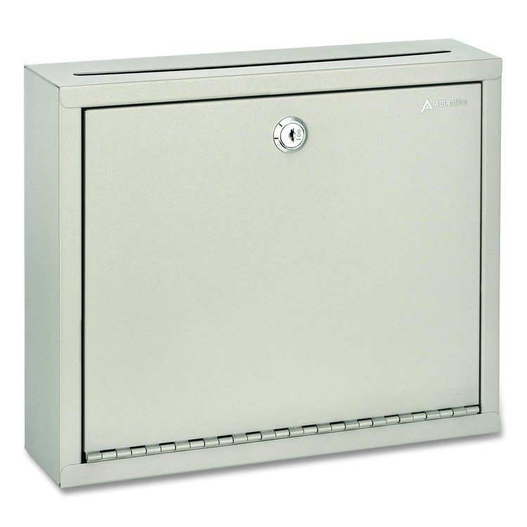 Large Size Steel Multi-Purpose Secure Drop Box, 12 x 3 x 10, Beige