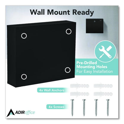 Large Size Steel Multi-Purpose Secure Drop Box, 12 x 3 x 10, Black