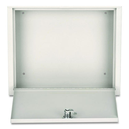 Large Size Steel Multi-Purpose Secure Drop Box, 12 x 3 x 10, White