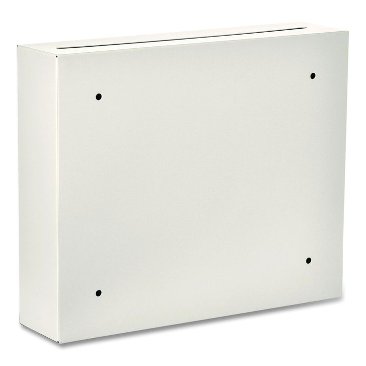 Large Size Steel Multi-Purpose Secure Drop Box, 12 x 3 x 10, White