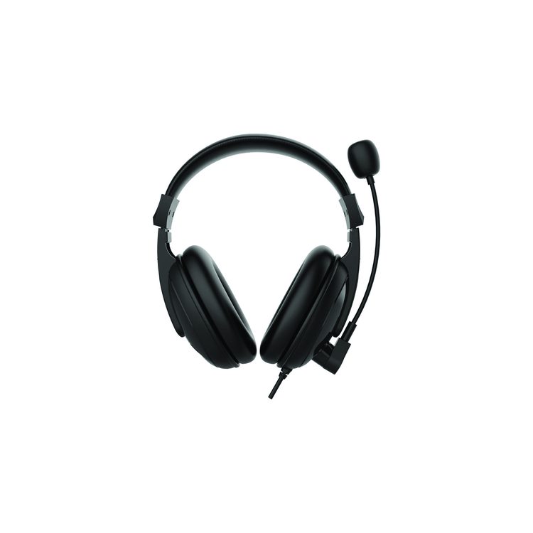 Deluxe Multimedia Stereo USB Headset with Adjustable Boom Microphone, Over the Head, Binaural