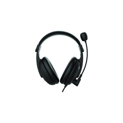 Deluxe Multimedia Stereo USB Headset with Adjustable Boom Microphone, Over the Head, Binaural