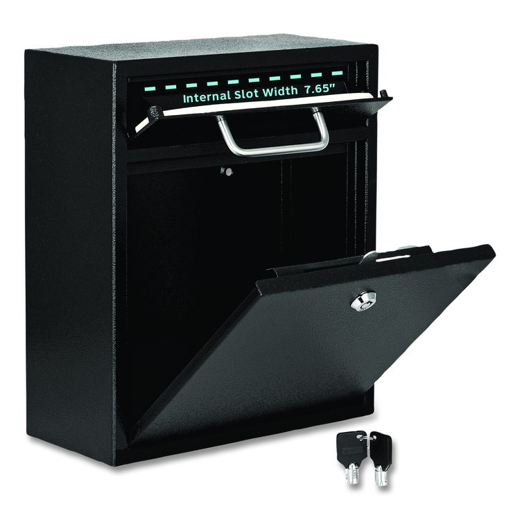 Medium Ultimate Wall Mounted Mail Box, 10.4 x 4.5 x 12, Black