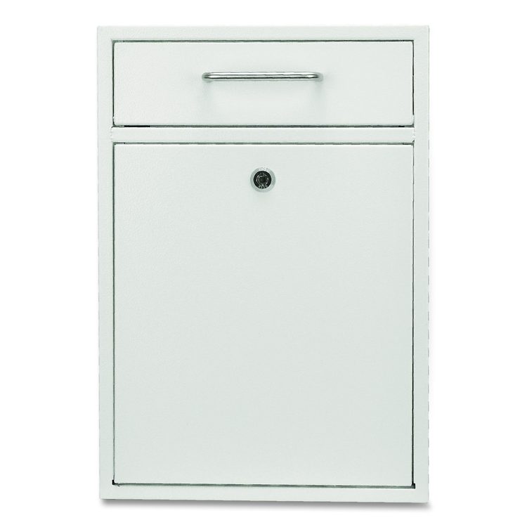 Large Ultimate Secure Drop Box Wall Mounted Mail Box, 11.2 x 4.7 x 16.2, White