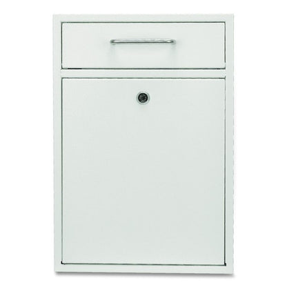 Large Ultimate Secure Drop Box Wall Mounted Mail Box, 11.2 x 4.7 x 16.2, White