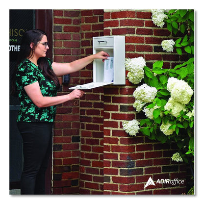 Large Ultimate Secure Drop Box Wall Mounted Mail Box, 11.2 x 4.7 x 16.2, White