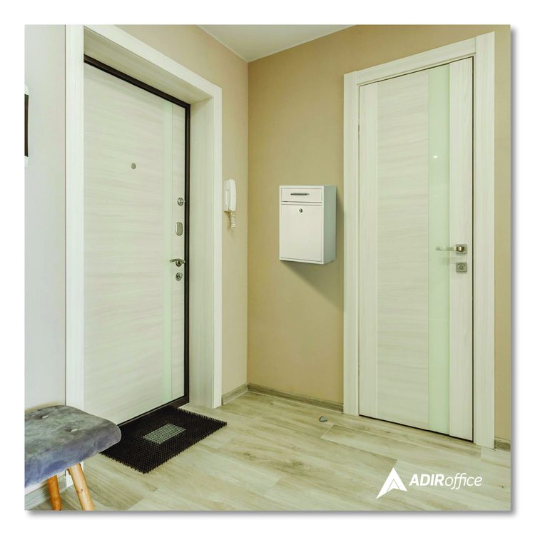 Large Ultimate Secure Drop Box Wall Mounted Mail Box, 11.2 x 4.7 x 16.2, White