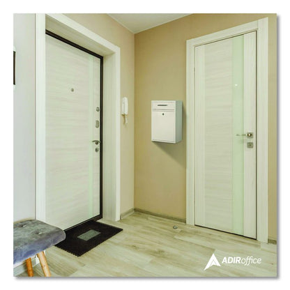 Large Ultimate Secure Drop Box Wall Mounted Mail Box, 11.2 x 4.7 x 16.2, White