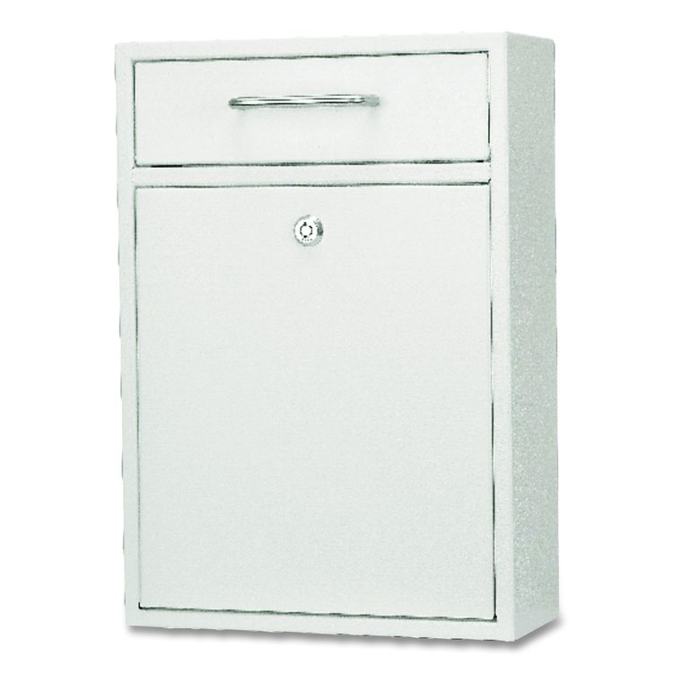 Large Ultimate Secure Drop Box Wall Mounted Mail Box, 11.2 x 4.7 x 16.2, White