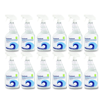 Natural Glass Cleaner, Unscented, 32 oz Trigger Spray Bottle, 12/Carton