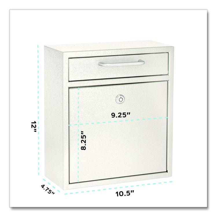 Medium Ultimate Wall Mounted Mail Box, 10.4 x 4.5 x 12, White
