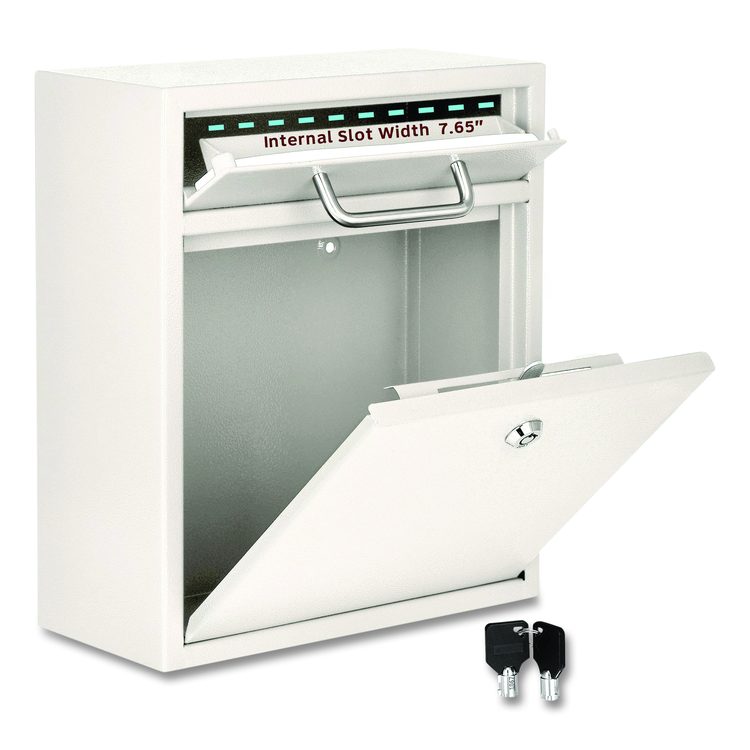 Medium Ultimate Wall Mounted Mail Box, 10.4 x 4.5 x 12, White