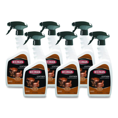 Leather Cleaner and Conditioner, Floral Scent, 22 oz Trigger Spray Bottle, 6/Carton