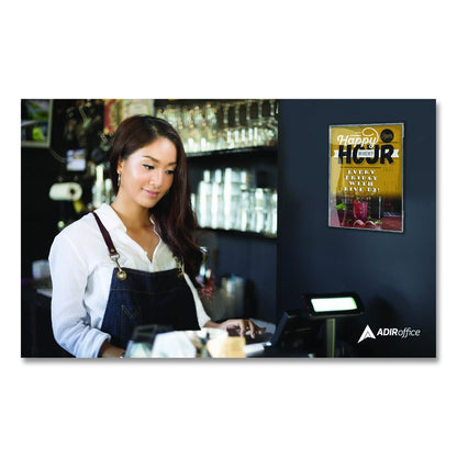 Wall Mount Side-Loading Acrylic Sign Holders, 8 x 11, Clear Frame, 6/Pack