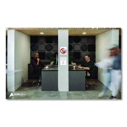 Wall Mount Side-Loading Acrylic Sign Holders, 8 x 11, Clear Frame, 6/Pack