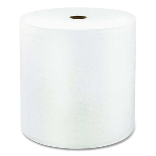 Hard Wound Roll Towel, TAD, 1-Ply, 7" x 1,200 ft, White, 6 Rolls/Carton