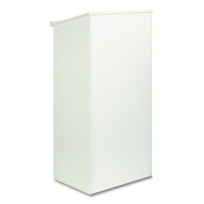 Wood Stand-up Podium Lectern Speaker Stand, 23 x 15 x 45.8, White