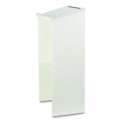 Wood Stand-up Podium Lectern Speaker Stand, 23 x 15 x 45.8, White