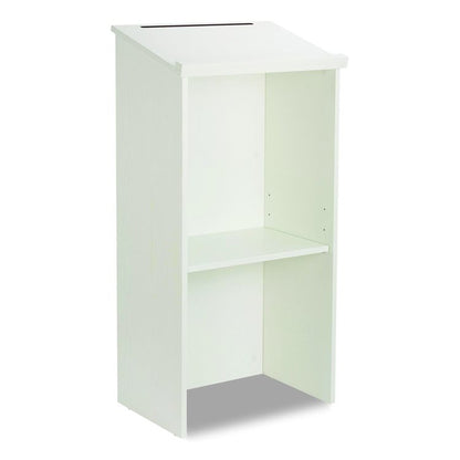 Wood Stand-up Podium Lectern Speaker Stand, 23 x 15 x 45.8, White