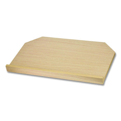 Foldable Tabletop Podium Lectern Speaker Stand, 27 x 16 x 19, Medium Oak