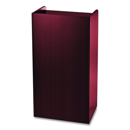 Wood Mobile Presentation Lectern Speaker Stand with Shelves, 22.44 x 16.53 x 45.98, Mahogany