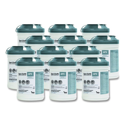 Sani-Cloth AF3 Germicidal Disposable Wipes, 6 x 6.75, White, 160 Wipes/Canister, 12 Canisters/Carton
