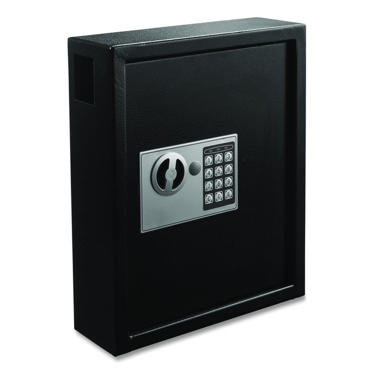 Steel Digital Lock Key Cabinet, 40-Key, 13 x 4 x 14.3, Stainless Steel 304, Black