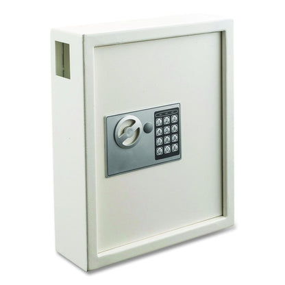 Steel Digital Lock Key Cabinet, 40-Key, 13 x 4 x 14.3, Stainless Steel 304, White