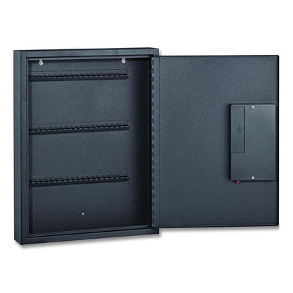 Steel Digital Lock Key Cabinet, 60-Key, 13 x 2.6 x 17, Stainless Steel 304, Black