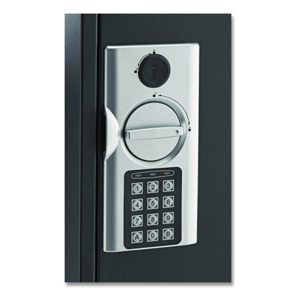 Steel Digital Lock Key Cabinet, 60-Key, 13 x 2.6 x 17, Stainless Steel 304, Black