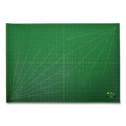 Reversible Self Healing Cutting Mat, 1" Grid with Guide Angles, 30" x 42", Green/Black