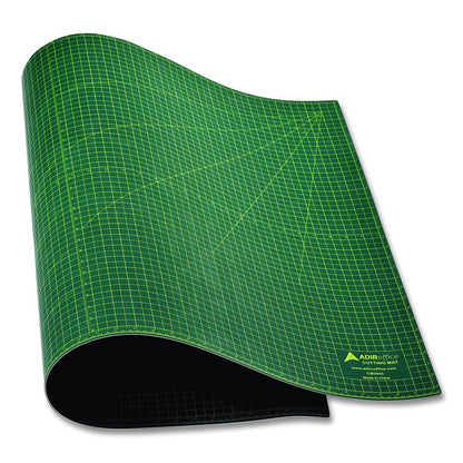 Reversible Self Healing Cutting Mat, 1" Grid with Guide Angles, 30" x 42", Green/Black