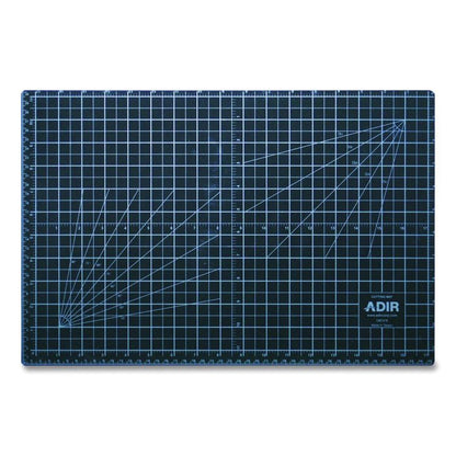 Reversible Self Healing Cutting Mat, 1" Grid with Guide Angles, 36" x 48", Green/Black