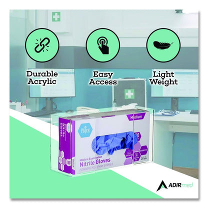 Acrylic Glove Dispenser, Single Box Capacity, 10.2 x 3.5 x 5.3, Clear