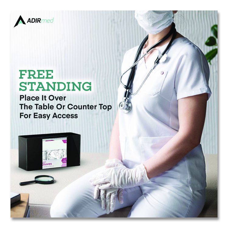 Acrylic Glove Dispenser, Single Box Capacity, 10.2 x 3.5 x 5.3, Black