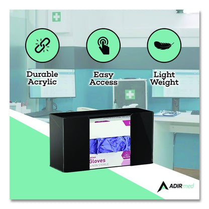 Acrylic Glove Dispenser, Single Box Capacity, 10.2 x 3.5 x 5.3, Black