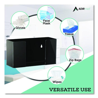 Acrylic Glove Dispenser, Single Box Capacity, 10.2 x 3.5 x 5.3, Black