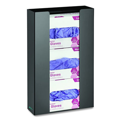 Acrylic Glove Dispenser, Triple Box Capacity, 10.2 x 3.5 x 16.1, Black