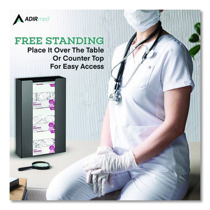 Acrylic Glove Dispenser, Triple Box Capacity, 10.2 x 3.5 x 16.1, Black