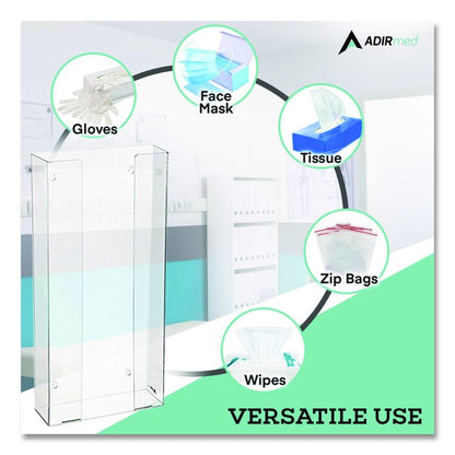 Acrylic Glove Dispenser, Quad Box Capacity, 10.2 x 3.5 x 21.1, Clear