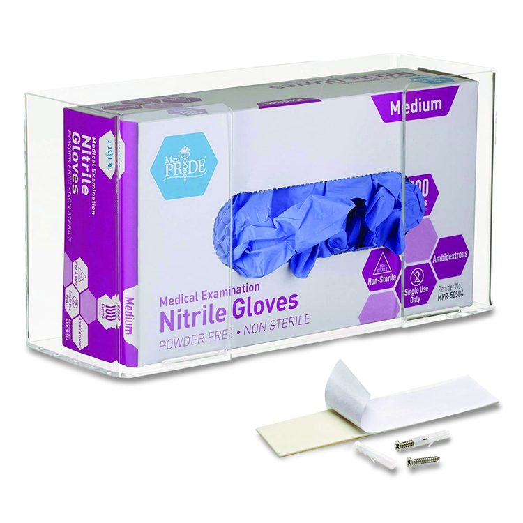 Acrylic Glove Dispenser, Single Box Capacity, 10.2 x 3.5 x 5.3, Clear